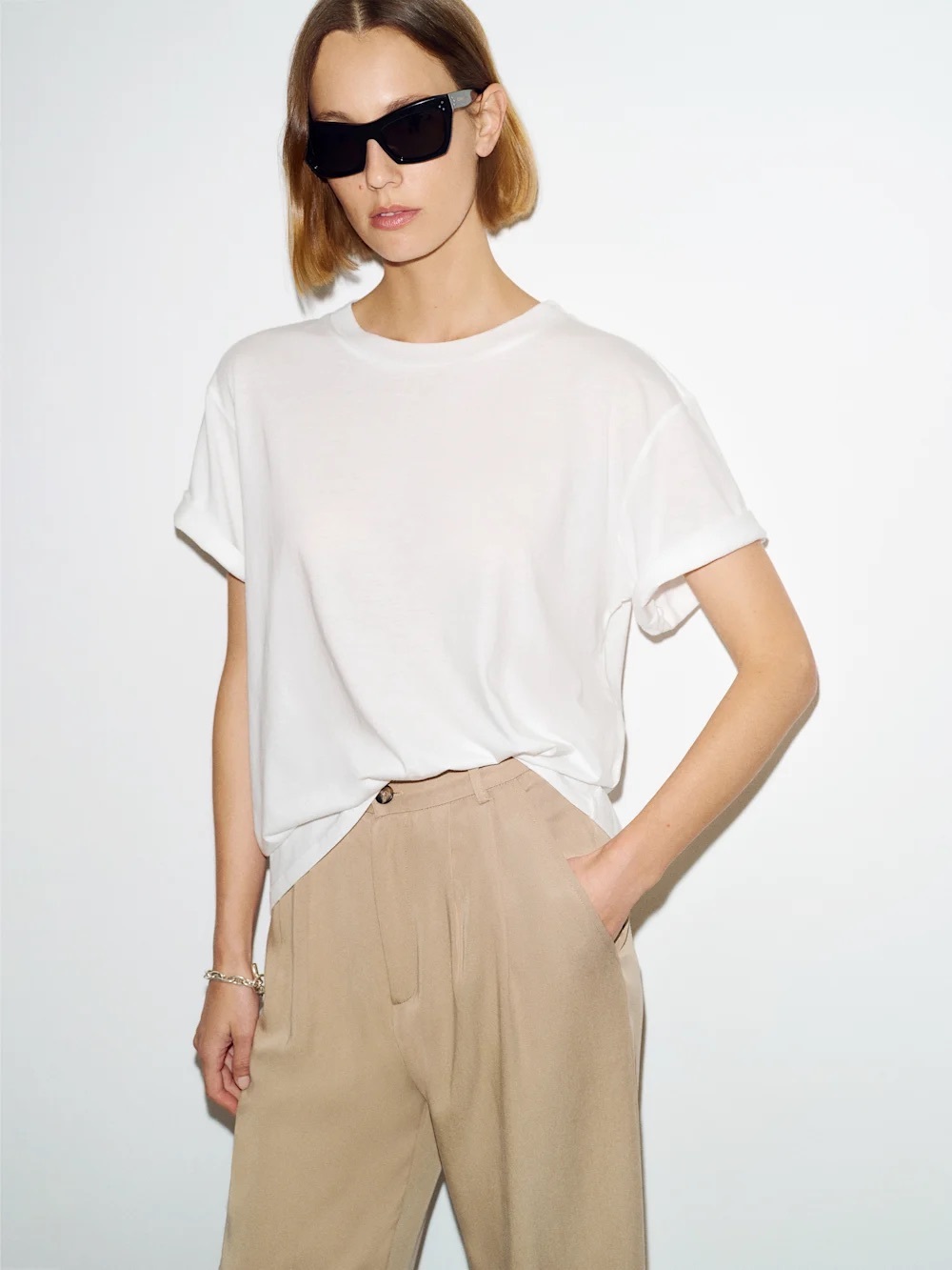 Reformation Liam Oversized Tee in White